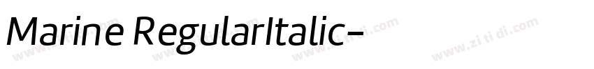 Marine RegularItalic字体转换
